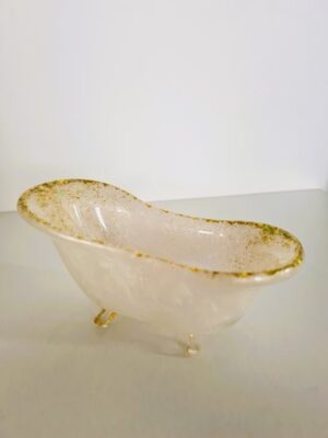 Deko "Badewanne" in magic-gold und Glitzer